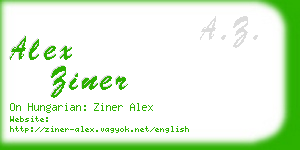 alex ziner business card